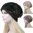 thumbnail image 6 of Travelwant Womens Lace Floral Beanie Turban Soft Sleep Cap Chemo Hats Fashion Slouchy Hat Hair Cover Bonnet, 6 of 7