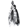 thumbnail image 4 of Madden NYC Women's Bandana Tie Scrunchie, 2-Pack, Black/White, 4 of 4