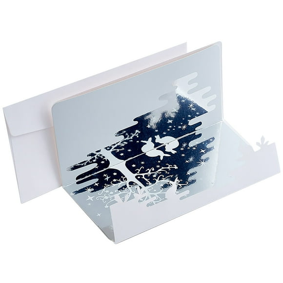 Tarjeta de Felicitación onlyliua con Espejo Tarjeta Estéreo de Doble Capa Literaria