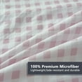 thumbnail image 6 of Pink Gingham Twin Sheet Set, Soft Brushed Microfiber Pink Plaid Twin Bed Sheets, 3-Pieces Pink Checked Sheet Set with Deep Pocket, 6 of 7