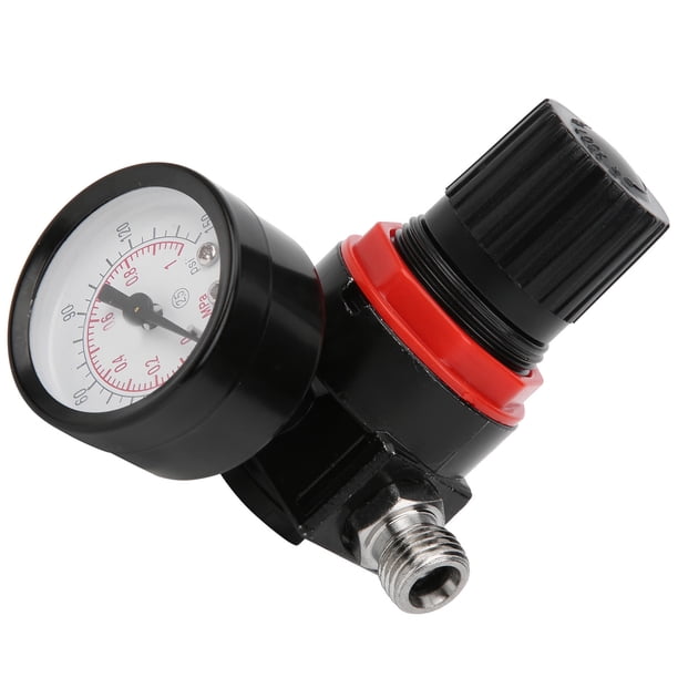 Regulador de presión neumático, válvula de control de presión del manómetro del regulador de presión de aire G1/4 150 psi Uso conveniente