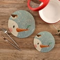 thumbnail image 7 of SKYSONIC Snowman Brid Cute Pot Holders Trivets, 2 Pcs Heat Resistant Trivets,Winter Holly Leaf Cotton Thread Weave Mats for Hot Pads Pans Pot Bowl Teapot for Kitchen Decor, 7 of 7