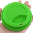 thumbnail image 2 of Home Cafe Green Silicone Reusable Drinking Water Tea Coffee Mug Cup Lid Cover, 2 of 3