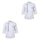 thumbnail image 1 of Chaqueta de Chef Cateissary Uniforme Retro Manga larga 2XL Blanco 2piezas, 1 of 1