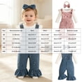 thumbnail image 4 of mgoYE Baby Girl Clothes 3 6 9 12 18 Months Preemie Baby Girl Suspender Outfits Fall Winter Outfits Gifts for Girls Cute Pant Sets(Blue,0-3 Months), 4 of 8