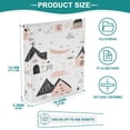 thumbnail image 5 of Cute House Pattern 12.4x10.6in PVC Round Ring Binders, 2-Pack, D-Ring 3-Hole, Metal Clip, 5 of 10