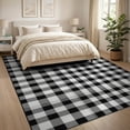 thumbnail image 3 of ODIKA 8'x10' Washable Area Rug Non-Slip Chair-Friendly Mat Plaid Welcome Checkered Farmhouse Gingham Even Grid Front Door Flowing Dynamic for Dining Room, Large Office, Lounge, 3 of 7