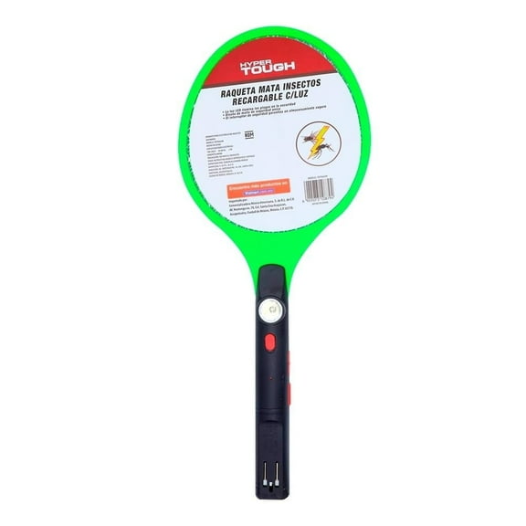 Raqueta Matainsectos Hyper Tough Recargable con Luz