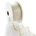thumbnail image 4 of Ribbon Traditions Metallic Banded Edge Sheer Glitter Dots Wired Ribbon 2 1/2" by 25 Yards - Silver, 4 of 4