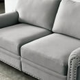 thumbnail image 7 of Modern Grey Linen Loveseat with 59.45"L x 31.89"W x 34.5"H for Living Room, 7 of 7