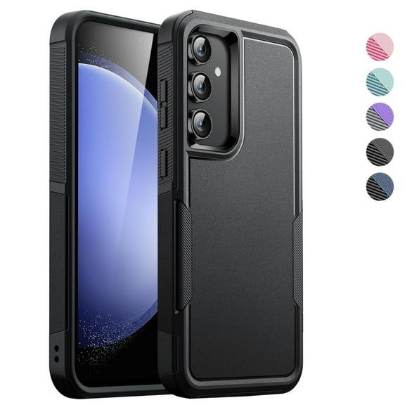 For Samsung Galaxy S23 FE Case, Dual Layer Shockproof Heavy Duty Cover, eBizWare Rugged Full Body Protection Military Grade Phone Case for Galaxy S23 FE - Black