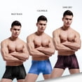 thumbnail image 5 of 【Stay Cool & Stylish】Men's Ice Silk Seamless Boxer Briefs 2-Pack, 5 of 7