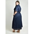 thumbnail image 3 of Vestido camisero largo Roman Fashion /Tallas Extras, 3829 (Azul marino) azul marino 38, 3 of 6