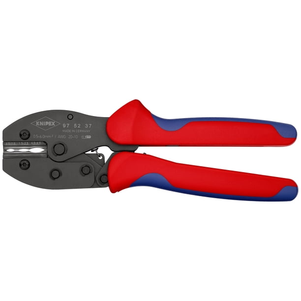 KNIPEX 97 52 37 PreciForce® Pinzas para engarzar terminales Con fundas en dos componentes bruñido 220 mm