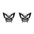 thumbnail image 3 of Advancent Impresionante y versátil arte de pared de metal negro con mariposas y decoración de calaveras para el hogar Type3 NO3, 3 of 6
