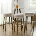 thumbnail image 2 of Jennifer Taylor Maison Vesper 30 Pouces Rond Backless Tabouret de Bar Pays Gris, 2 of 9
