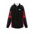 thumbnail image 3 of Pink Varsity Quarter Zip Sweatshirt Color Black Oversize Small NWT, 3 of 3