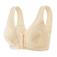 thumbnail image 1 of ameIAEA Women Front Closure Bras Wire Free Full Coverage Bra Comfortable Push Up Button Bra, 1 of 2