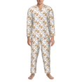 thumbnail image 3 of Fotbe Corgi with Hearts Pijama de Hombre con Estampado de Manga Larga, Conjunto de 2 Piezas, Ropa de Dormir Suave y Cómoda con Bolsillos-XX-Large, 3 of 7