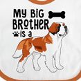 thumbnail image 4 of Inktastic My Big Brother is a Saint Bernard Boys or Girls Baby Bib, 4 of 4