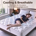 thumbnail image 4 of INGALIK Ultra Comfort Mattress Pad, Queen - Breathable Cooling Topper, 8-21" Deep Pocket Mattress Cover, Noiseless Hypoallergenic, 4 of 13