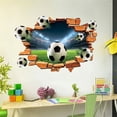 thumbnail image 6 of 24" X 36" 3D Soccer Ball Wall Stickers, Self-Adhesive Break-Through Wall Decals, Vivid Football-Themed Decor for Bedroom, Playroom, Living Room, Sports-Themed Party Decor for Family and Sports Fans, 6 of 6