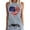 Grey, variant on Black Women's Gradient Coconut Tree Tank Tops Summer Sleeveless V Neck Button down Shirt, 3Xl