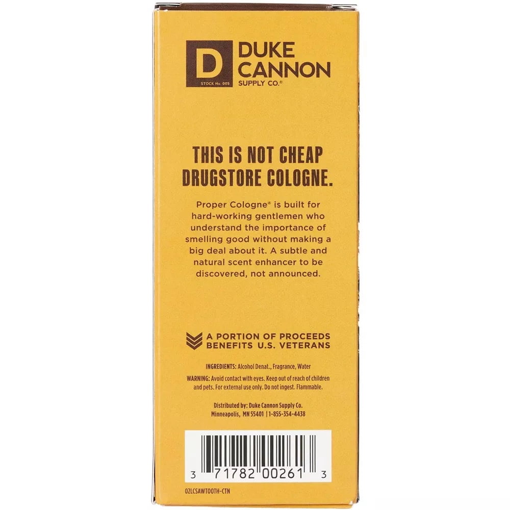 Duke Cannon Sawtooth Proper Cologne for Men Alpine Air & Cedarwood Scent, 1.7 fl oz