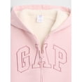 thumbnail image 2 of Sudadera GAP con logo Sherpa con cierre completo rosa para niñas talla S, 2 of 2