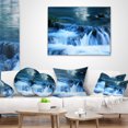 thumbnail image 3 of Designart Beautiful Small Blue Waterfalls - Landscape Wall Throw Pillow - 18x18, 3 of 4