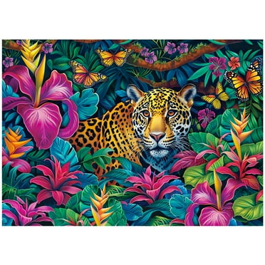 BenBen Jigsaw Puzzles 1000 Pieces for Adults Ages 12 , Leopard in the Jungle, 27.5 x 19.7 in