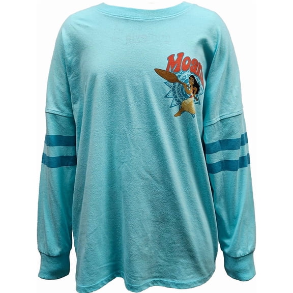 Disney Moana Girls Graphic Jersey Tee with Long Sleeves, Sizes 4-16
