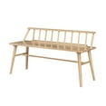 thumbnail image 2 of Walker Edison 47” Contemporary Low-Back Spindle Wood Bench, Natural, 2 of 8