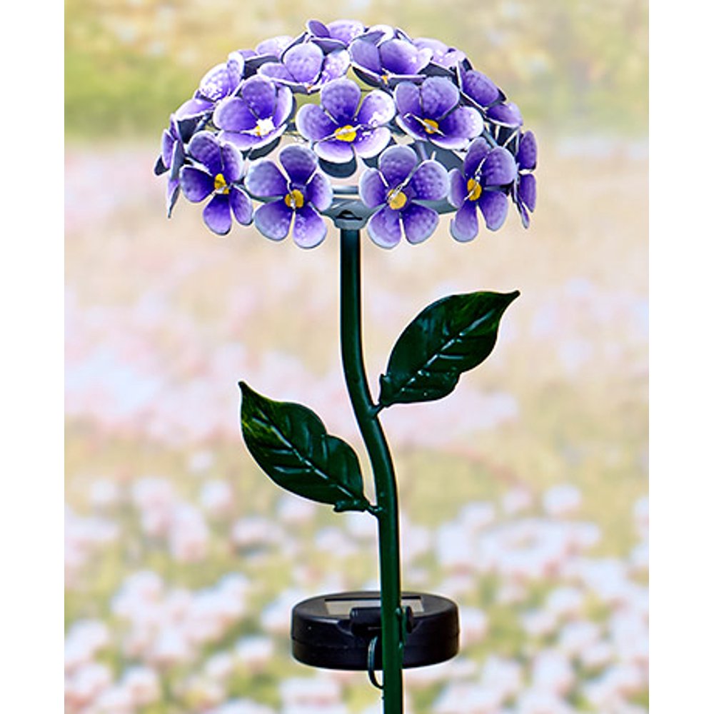 26Light Solar Flower Stake Purple