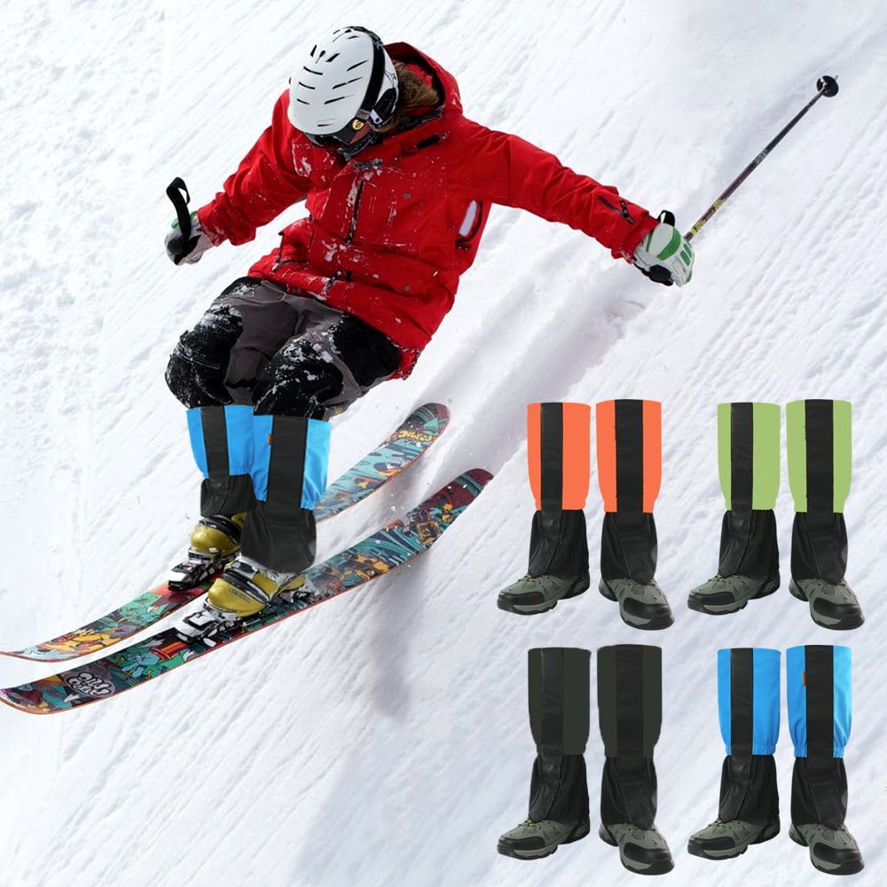 Riiya Waterproof Snow Boot Covers Gaiters Leg Cover Protective Shoes Spats for Biking Boating Fishing Skiing Snowboarding 