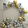 thumbnail image 2 of KAINSY Matte Gray Latex Balloon 12inch 77pcs Helium Ivory Grey Balloons Birthday Wedding, 2 of 5
