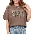 thumbnail image 4 of Mama Camo Varsity Letter T-Shirt for Women - Coquette Bow Graphic Tee - Trendy Mom Shirt Espresso Shirt Adult Medium, 4 of 7