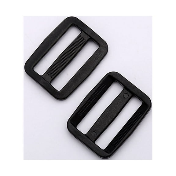 HEMOTON  100 Pcs Shoulder Strap Adjustment Buckle Buckles for Length Adjustable Webbing Straps Bags Black