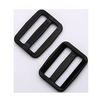 HEMOTON 100 Pcs Shoulder Strap Adjustment Buckle Buckles for Length Adjustable Webbing Straps Bags Black