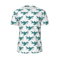 thumbnail image 5 of Wukai Cartoon Shark Print Men's Short-Sleeved Mesh T-Shirt,Quick-Dry Short Sleeve Workout T-Shirt-XX-Large, 5 of 8
