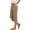 *Brown, variant on ClodeEU Women's Linen Pleated Elastic Waist Capri Pants with Pockets, Solid Color Casual Cropped Trousers Brown,Womens Plus S