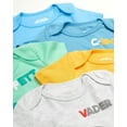 thumbnail image 2 of STAR WARS Baby Boys Bodysuit 5-Pack - Baby Bodysuits With Darth Vader, Boba Fett, Yoda, C-3PO, R2-D2 - Baby 6-9M, 2 of 7