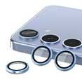thumbnail image 2 of Casetego for Samsung Galaxy S25 Plus Camera Lens Protector, Individual Metal Ring Tempered Glass Lens Cover,[Strong Adsorption] Scratch Resistant Ultra-Thin HD Clear Lens Cover,1 Set-Blue, 2 of 5