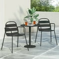 thumbnail image 2 of Scaggs Metal Outdoor 3 Piece Bistro Set, Matte Black, 2 of 12
