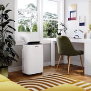 14,000 BTU (10,000 BTU DOE) Portable Air Conditioner Cools 700 Sq. Ft. with Dehumidifier and LCD Remote in White