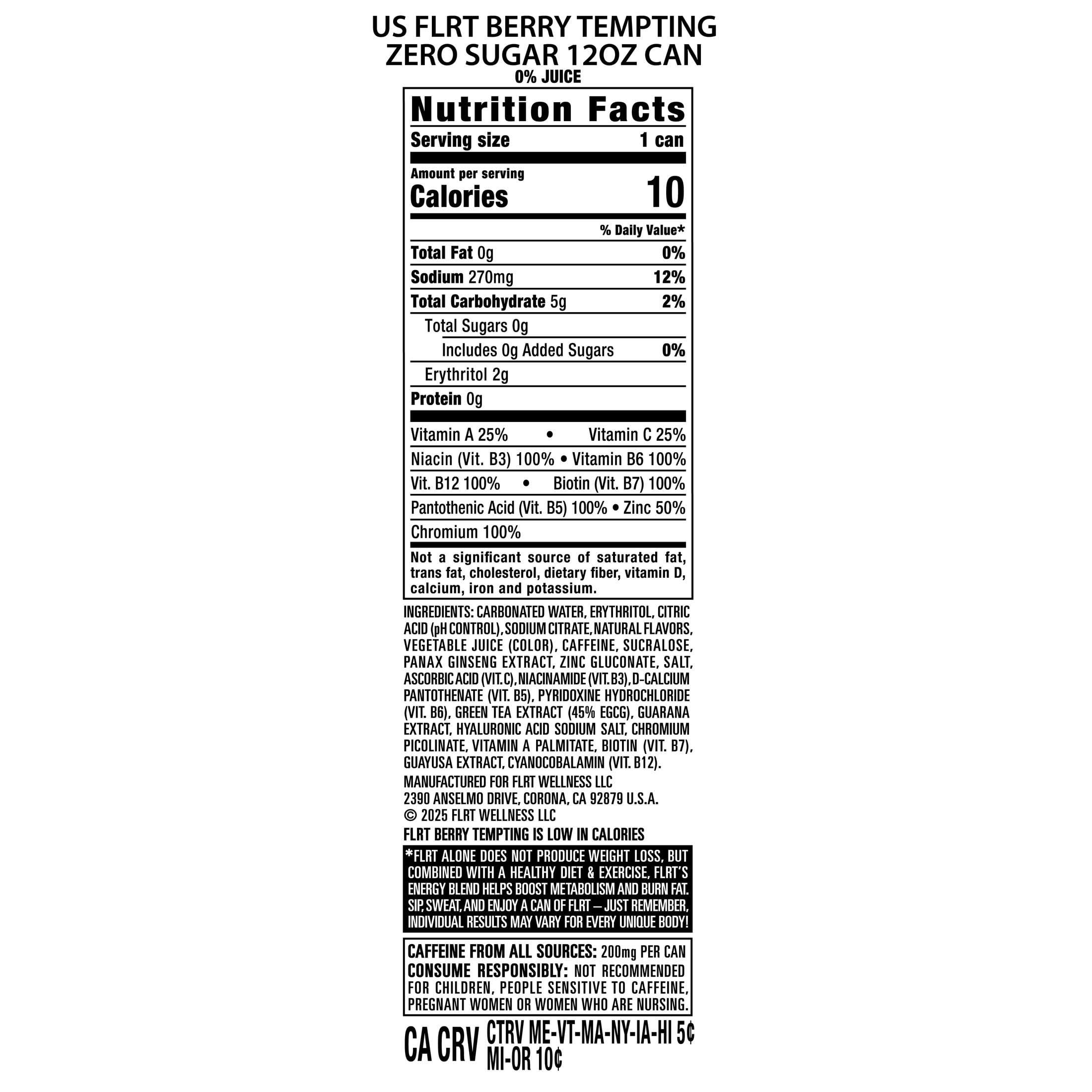 FLRT Berry Tempting 12 pack - 12 Fl Oz