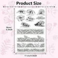 thumbnail image 2 of Wave Clear Stamps Sea Silicone Clear Stamp Seals Vintage Transparent Silicone Stamps for Birthday Cards Making DIY Scrapbooking Journal Photo Album Decoration, 2 of 9
