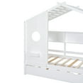 thumbnail image 6 of Noble House Wooden Twin Size House Bed With Trundle, Modern Design for Kids with Storage Shlef, White, 6 of 12