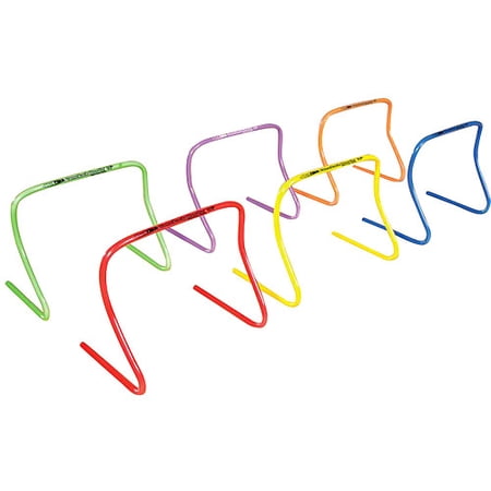 Sportime ComeBack Hurdles, 12 Inches, Assorted Colors, Set of 6