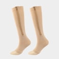 thumbnail image 2 of LYMAYTER Women and Men ompression Socks Open Toe Socks with Zip Graduated Support Socks S-2XL, 2 of 7